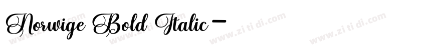 Norwige Bold Italic字体转换